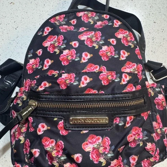 Juicy Couture | Bags | Juicy Couture Pink Floral Backpack  display picture 3